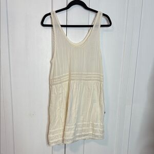 Azure Skies | Ivory Cream Sleeveless boho 100% Cotton dress